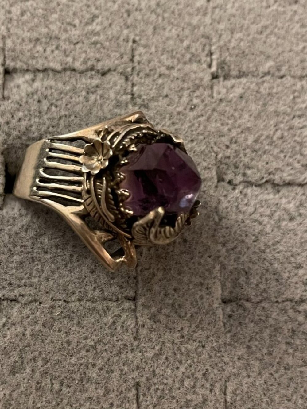 Vintage Sterling Silver Ring 6.25 6.5 Handmade Amethyst Bob Stringer Y2K $295 - Picture 4 of 15